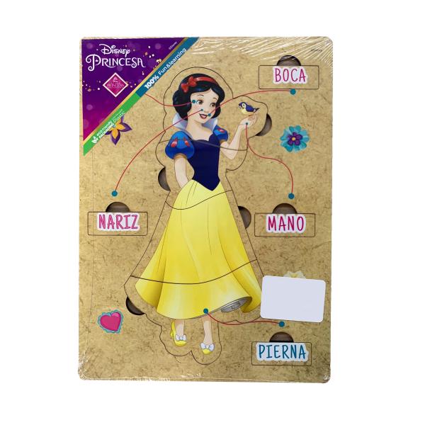 Rompecabezas de Madera Partes del Cuerpo Blanca Nieves Princesa Disney 3a+ (COD00741)