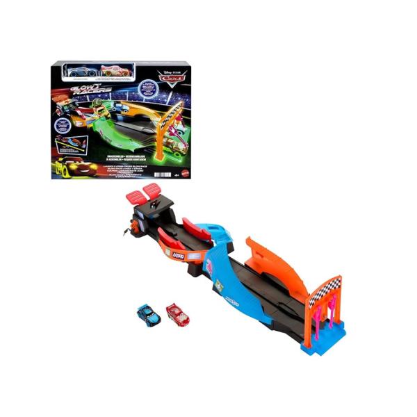 Pista Disney Pixar Cars Glow Racers Lanza y Cruza 4a+ ( brilla en la oscuridad )