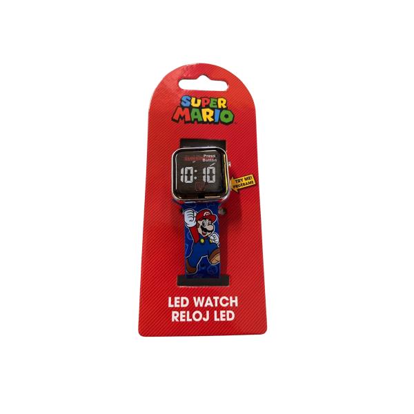 Reloj Super Mario Led Digital Rojo
