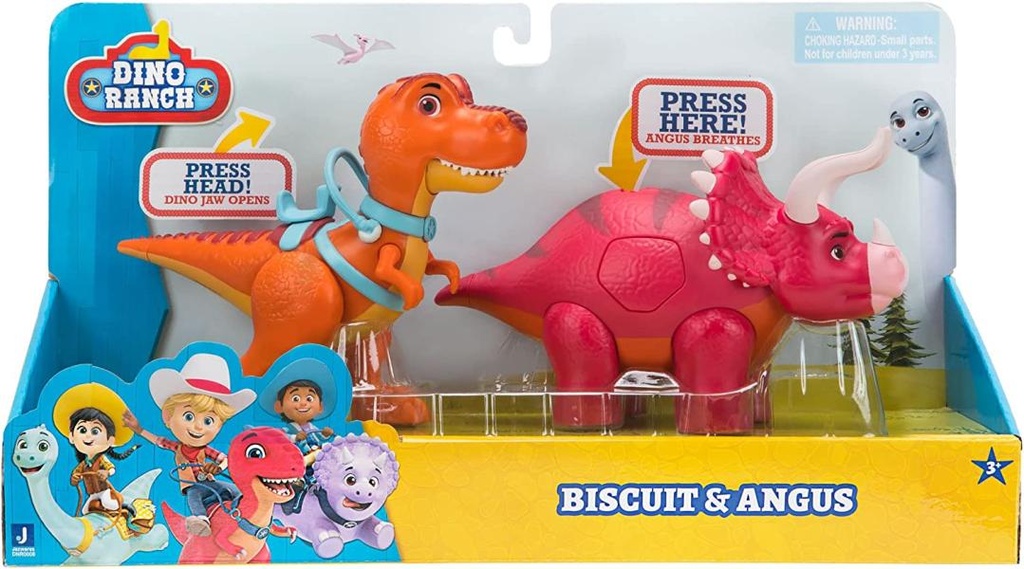 Figuras Dino Ranch Set de 2 Biscuit y Angus 3a+