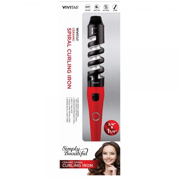 Rizadora Espiral de Cerámica Roja