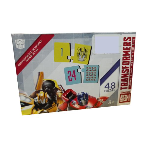 Rompecabezas de Madera Numeros 124 Transformers 3a+ (COT000045)