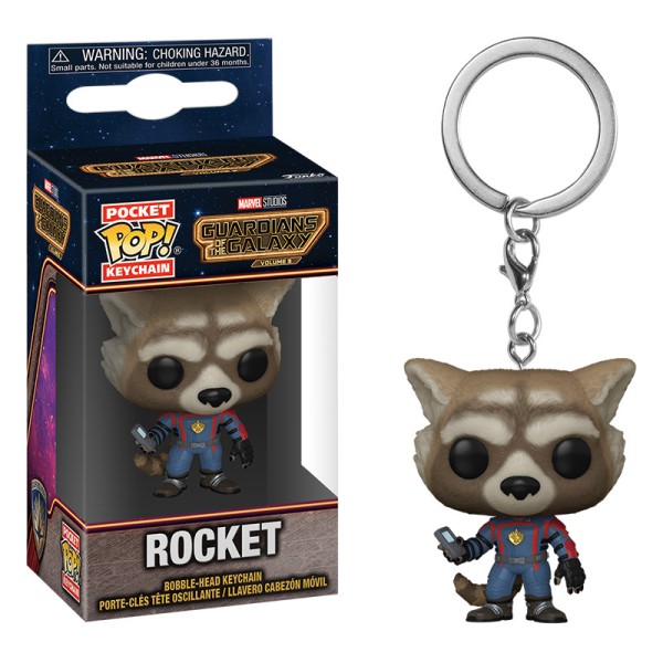 Llavero Pocket Pop! Guardianes de la Galaxia V.3 (Rocket) 3a+