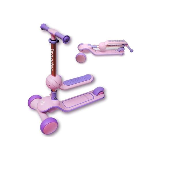 Scooter de 3 Ruedas con Asiento Rosado 3a+ 20kg Max en el Asiento y 50kg de Pie