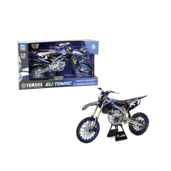 Motocicleta 1:6 Yamaha YZ450F Eli Tomac 8a+