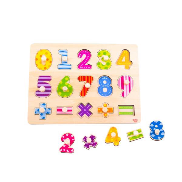Rompecabezas Encajar Signos y Números 16zs 18m+