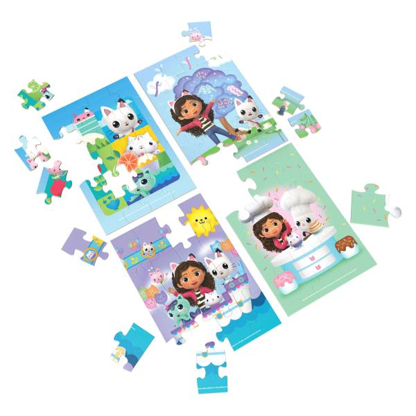 Set de 4 de 4 Rompecabezas de La Casa de Gabby 4a+