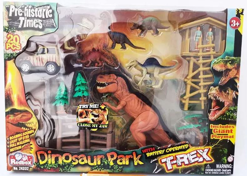 Set de Juego Dinosaurios TRex Luz y Sonidos 20pcs 3a+