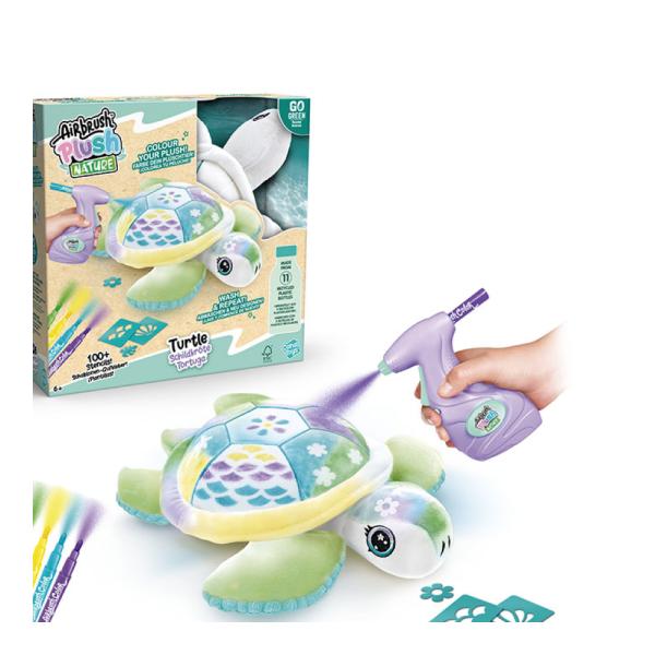Airbrush - Peluche de Tortuga para Personalizar con 100 Plantillas 6a+