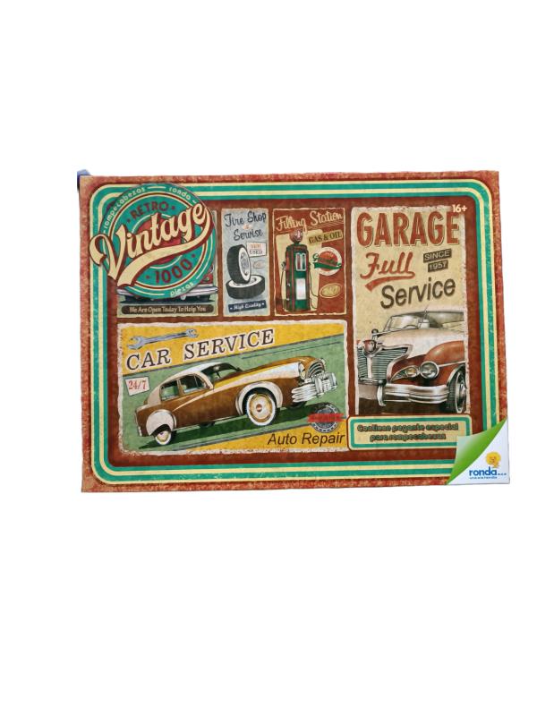 Rompecabezas 1000 Pzs Retro Vintage Auto Reparacíon 16a+