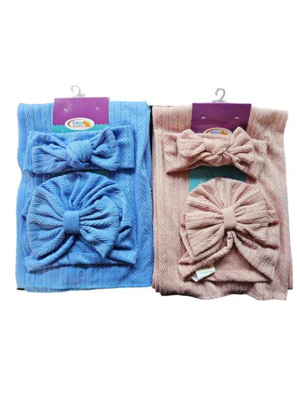 Set de 3 Pzs Manta + Gorro + Diadema Unitalla / Surtido 2 -  Se venden por separado