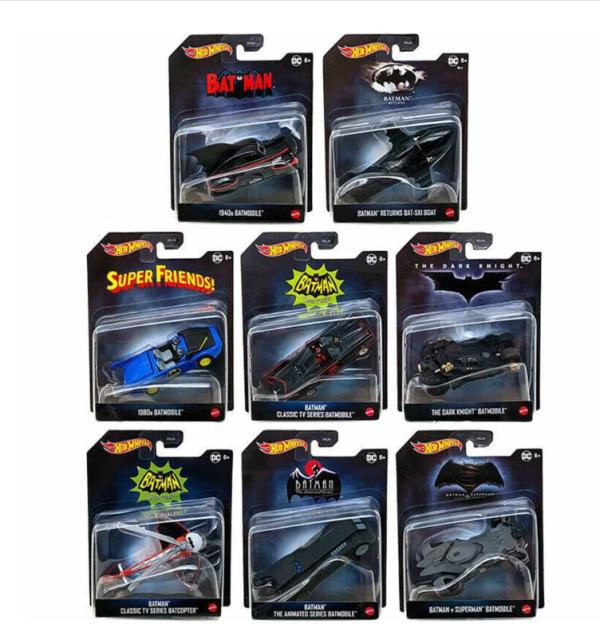 Hot Wheels Vehículos Batman 8a+ ( Surtido de 8 Se venden por Separado )