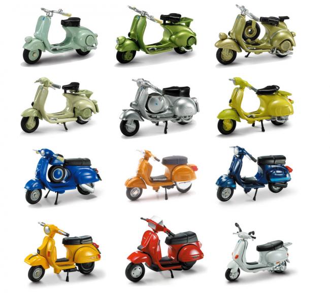 Motos Vespa 1:32 Disp/24 5a+ (06043)