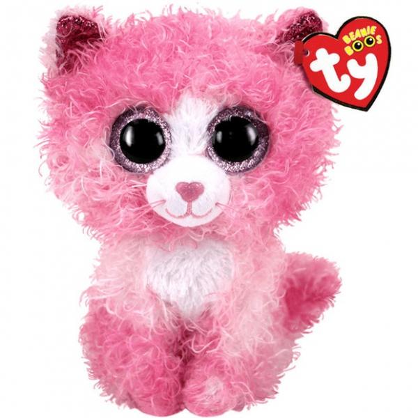 Peluche Beanie Boos Gato Reagan Rosa Regular