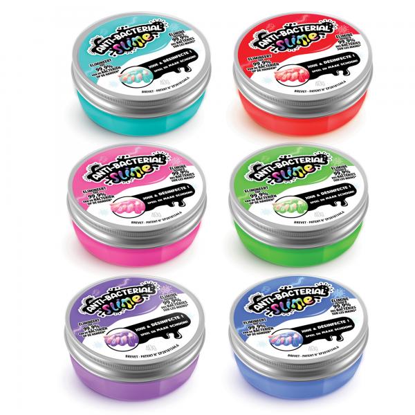 Tarrito Slime AntiBacterial / Surtido de 6 ( Se venden por separado) 40gr 6a+(435058)(venta individual)