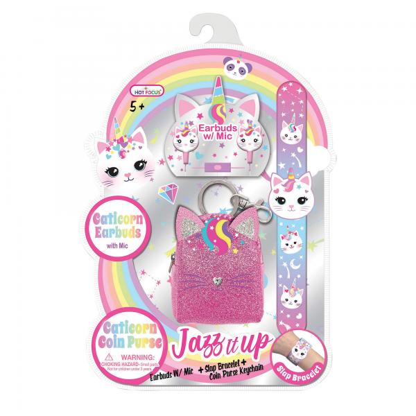 Set de Audifonos. Pulsera y Monedero de Gaticornio 5a+