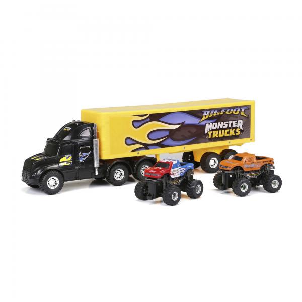 Camión Transportador Bigfoot con  2 Monter Truck R/C 4a+