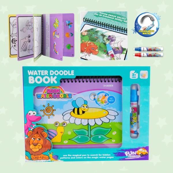 Libro para Colorear con Agua Flores e Insectos 3a+