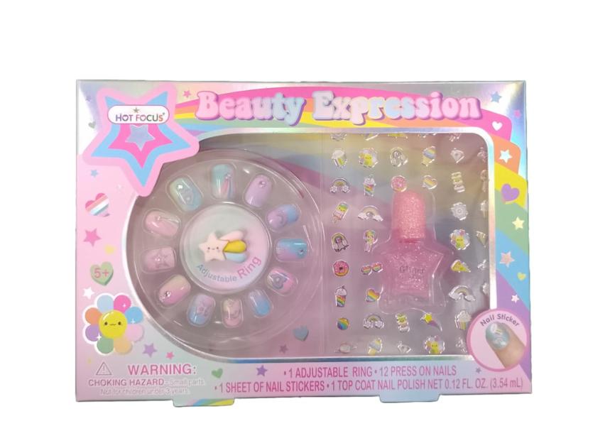 Set de Uñas con Sticker 5a+