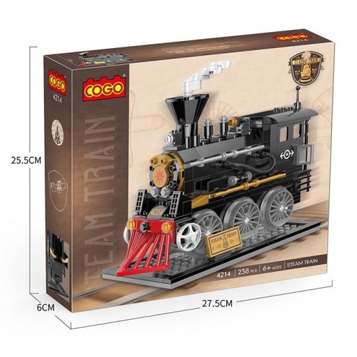 [CO4214] Cogo - Tren Clásico Armable 246pzs 6a+