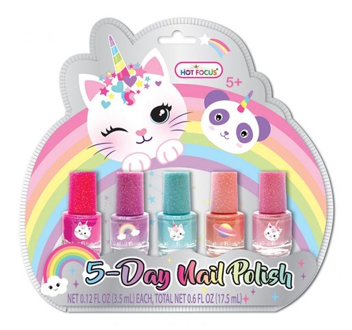 [HF022CAT] Esmalte de Uñas Gaticornio Set de 5 5a+