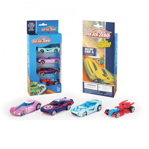 [WW8616] Carros SixSixZero Set de 4 3a+ (440585)