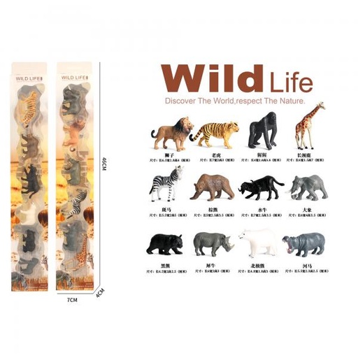[WWKZ003F] Mini Animales del Safari Wild Life 3a+ (443289)