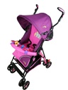 Baby Basics Coche Sombrilla para Bebé Rosado/Morado Estampado Animales (439121)