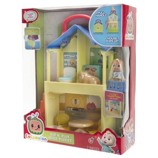 [JZCMW0109] Cocomelon Casa de Juegos Plegable Con 2 Figuras y 5 Accesorios 3a+