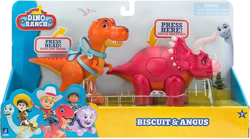 [JZDNR0008] Figuras Dino Ranch Set de 2 Biscuit y Angus 3a+