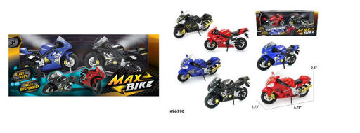 [GX96790] Motocicleta 1:18 Max Bike Set/2 3a+ ( Se venden por Separado )