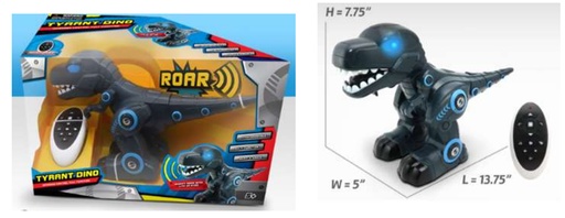 [GX83100] Dinosaurio T-Rex R/C Multi Funcion C/Musica y Baila 3a+