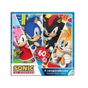 Rompecabezas 4en1 de Sonic the Hedgehog 60Pzs x 4 4a+ 28cm x 38cm