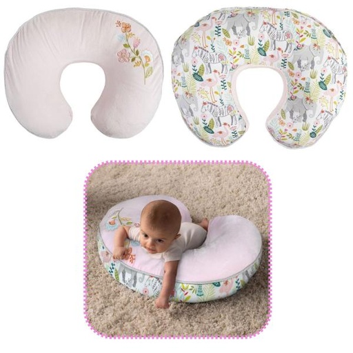 [BP389923] Almohada para Lactancia Rosada con Flores Animales 012m