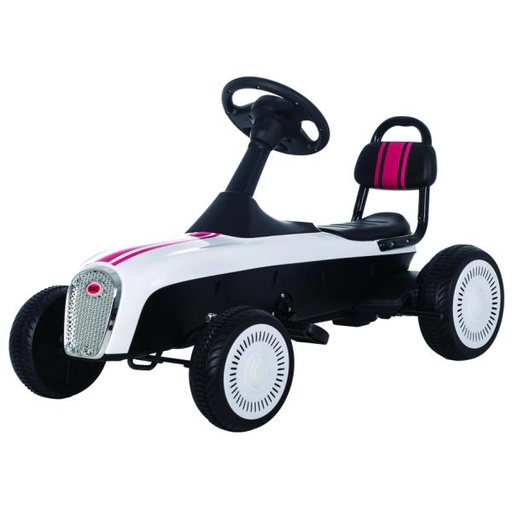 [PHK02W] GoKart Blanco Llanta de Plástico 3a+ 30kg Max