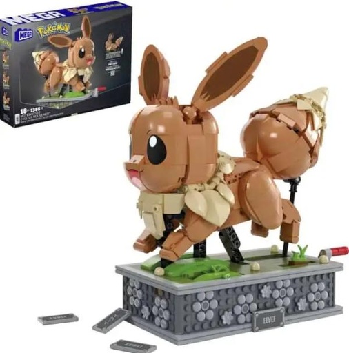 [MTHTH71] Mega Block Pokémon Eevee con movimiento 1366Pzs 18a+