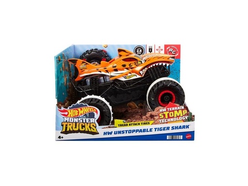 [MTHGV87] Hot Wheels - Carro R/C  Monster Trucks Tiger Shark 4a+