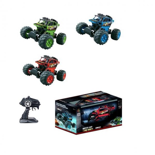 [WW1137WA] Carro R/C 4WD Tierra y Agua  Verde-Rojo 6a+ (Surtido de 3 - Se venden por separado)