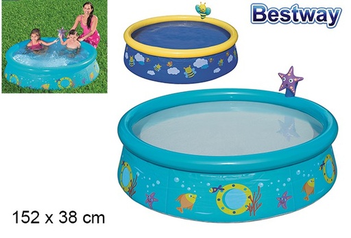 [BW57326] Piscina Fast Set AbejaEstrella de Mar Lanzador de Agua 1.52x38cm 2a+