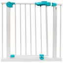 Baby Basics Puerta de Seguridad Ajustable 75cm a 85cm con Seguros Blanco/Verde